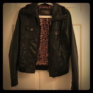 Si Sono by Cavalini Black Leather Jacket
